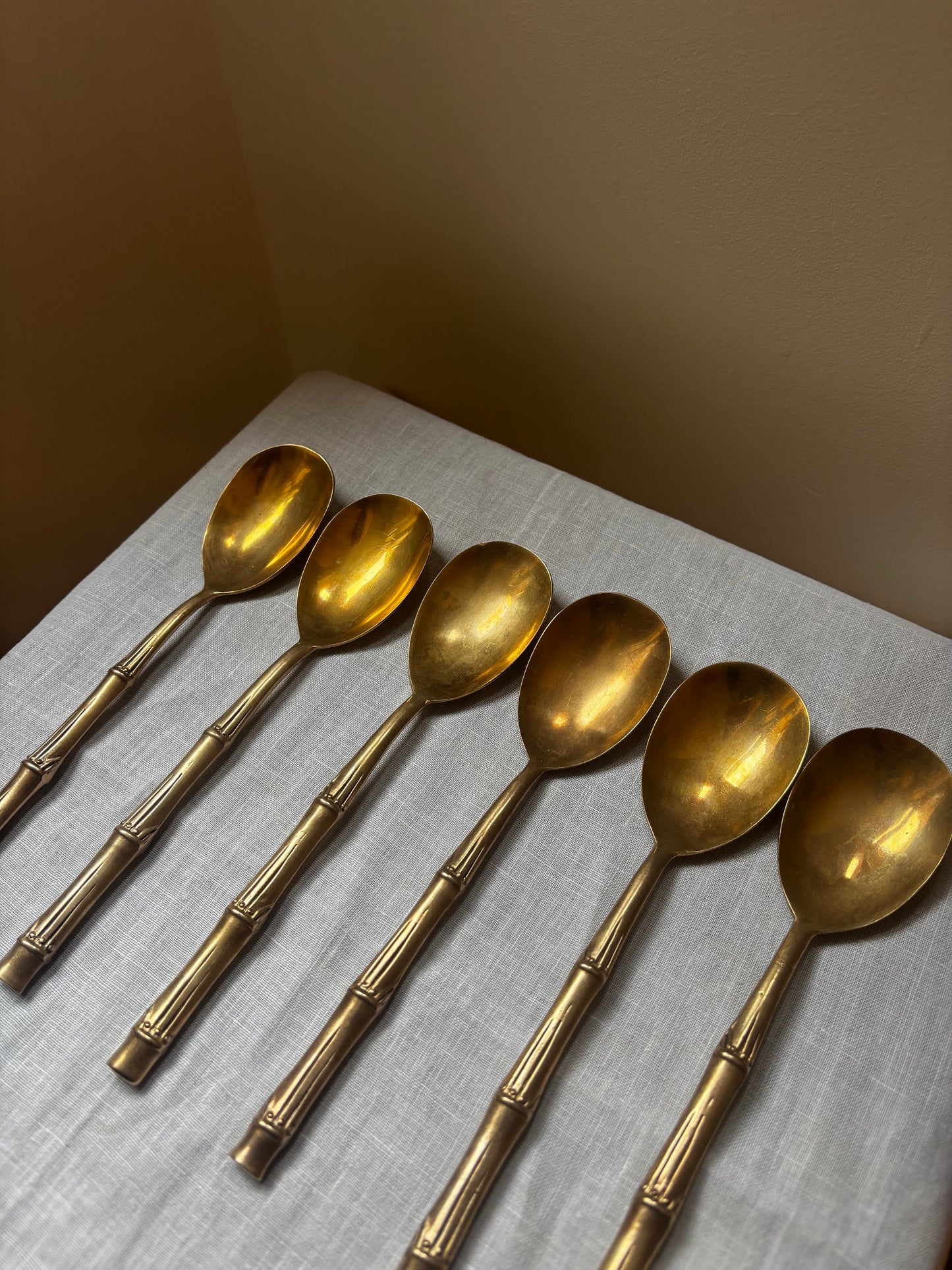 Bamboo-Effect Dessert Spoons
