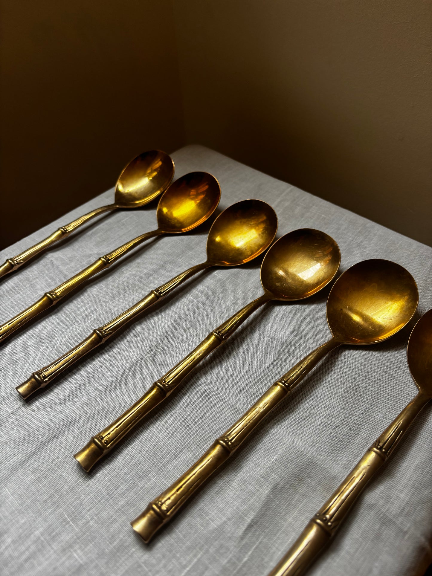 Bamboo-Effect Soup Spoons