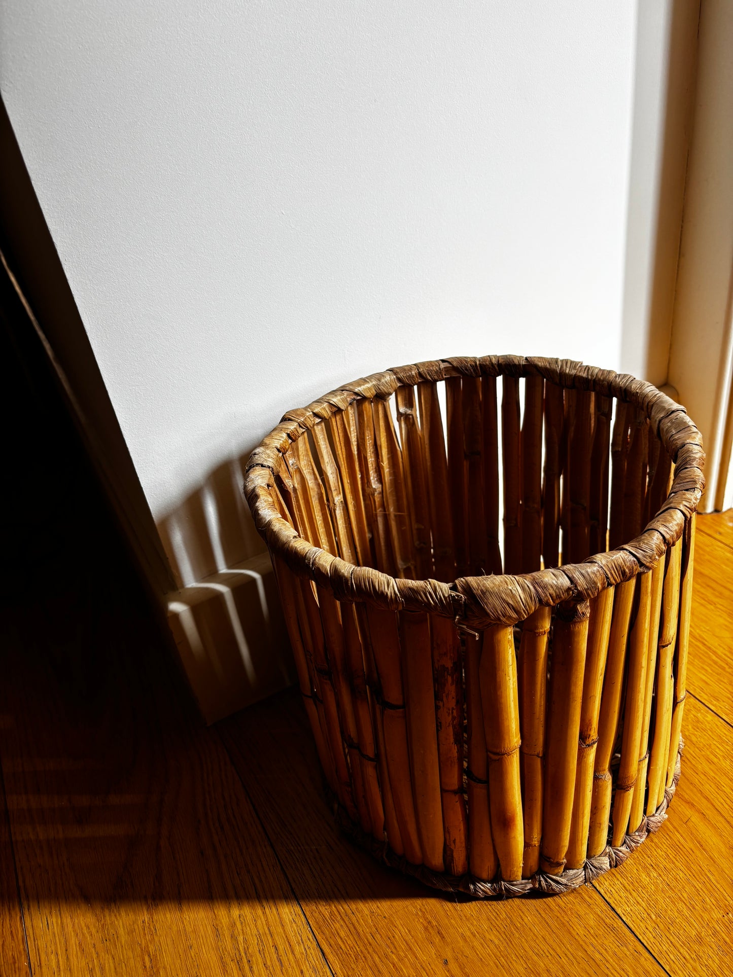Bamboo Effect Waste Paper Basket