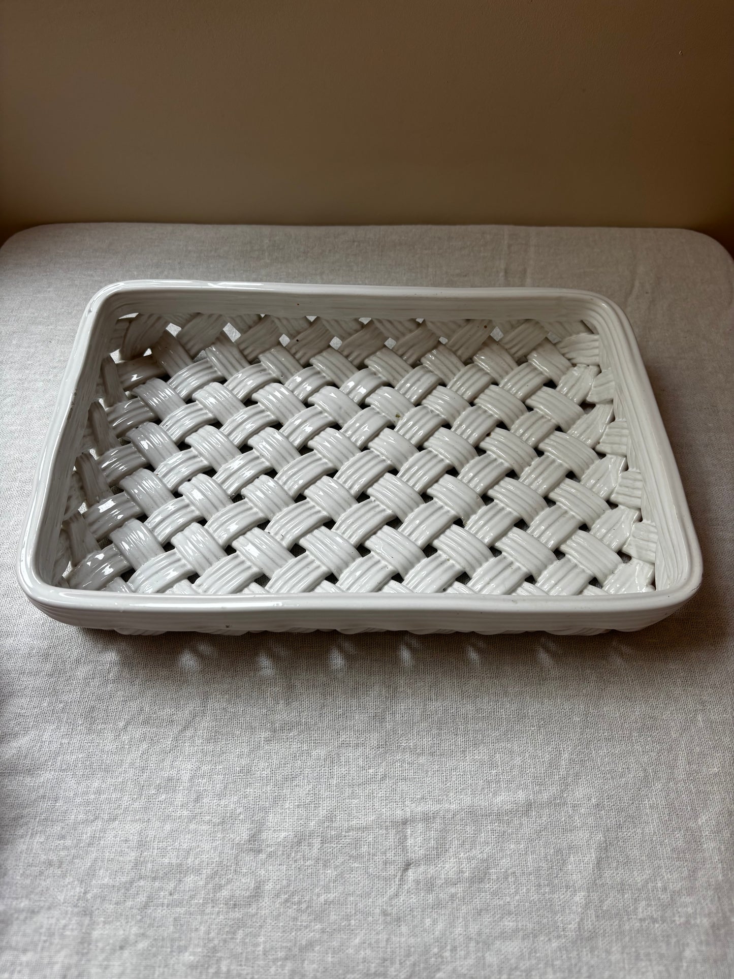 Ceramic Basketweave Tray