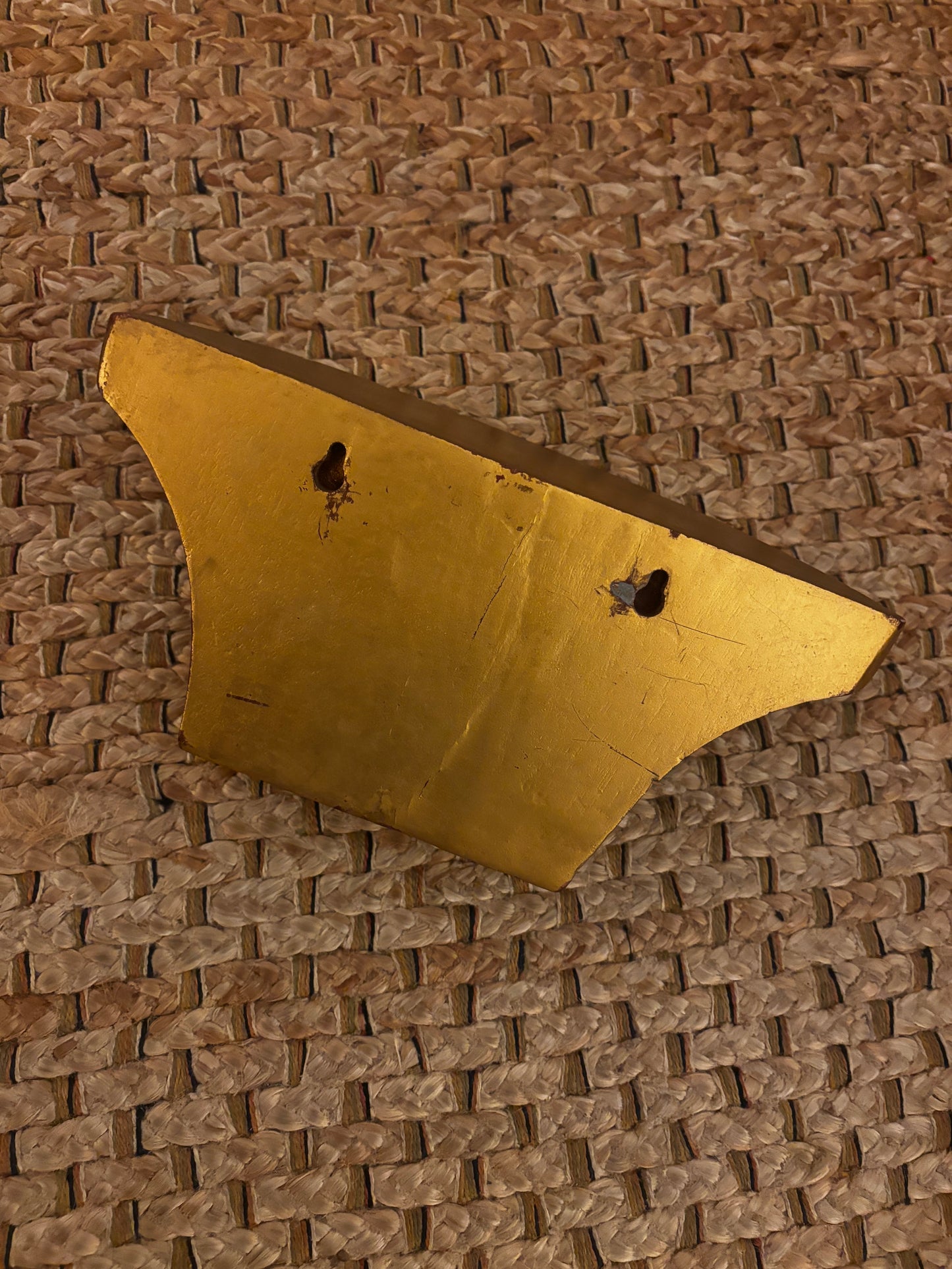 Pair of Ridged Gilt Wall Shelves