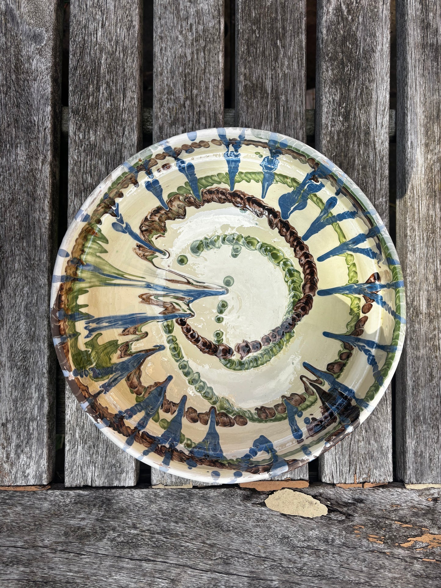 Slipware Glazed Terracotta Bowl