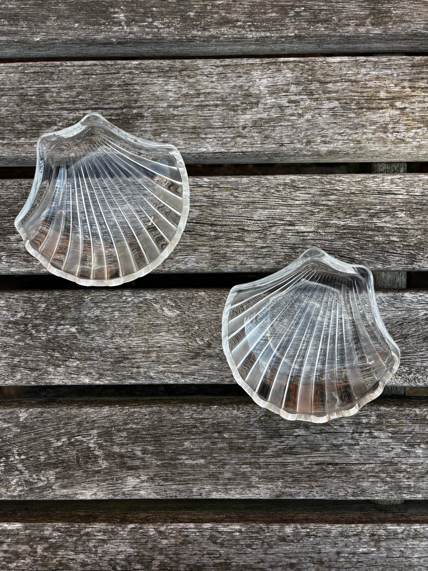 Pair of Pretty Japanese Glass Shells