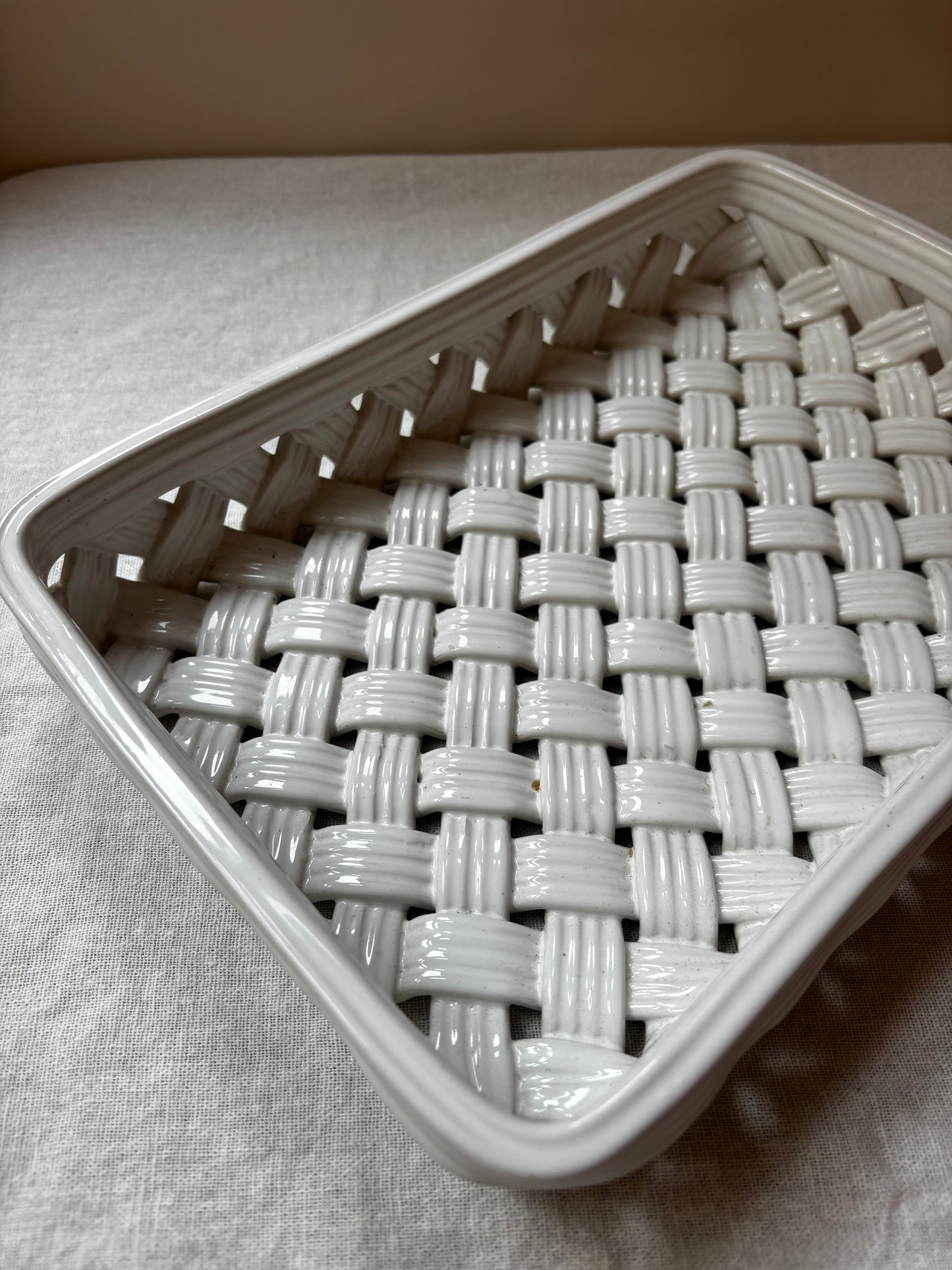 Ceramic Basketweave Tray