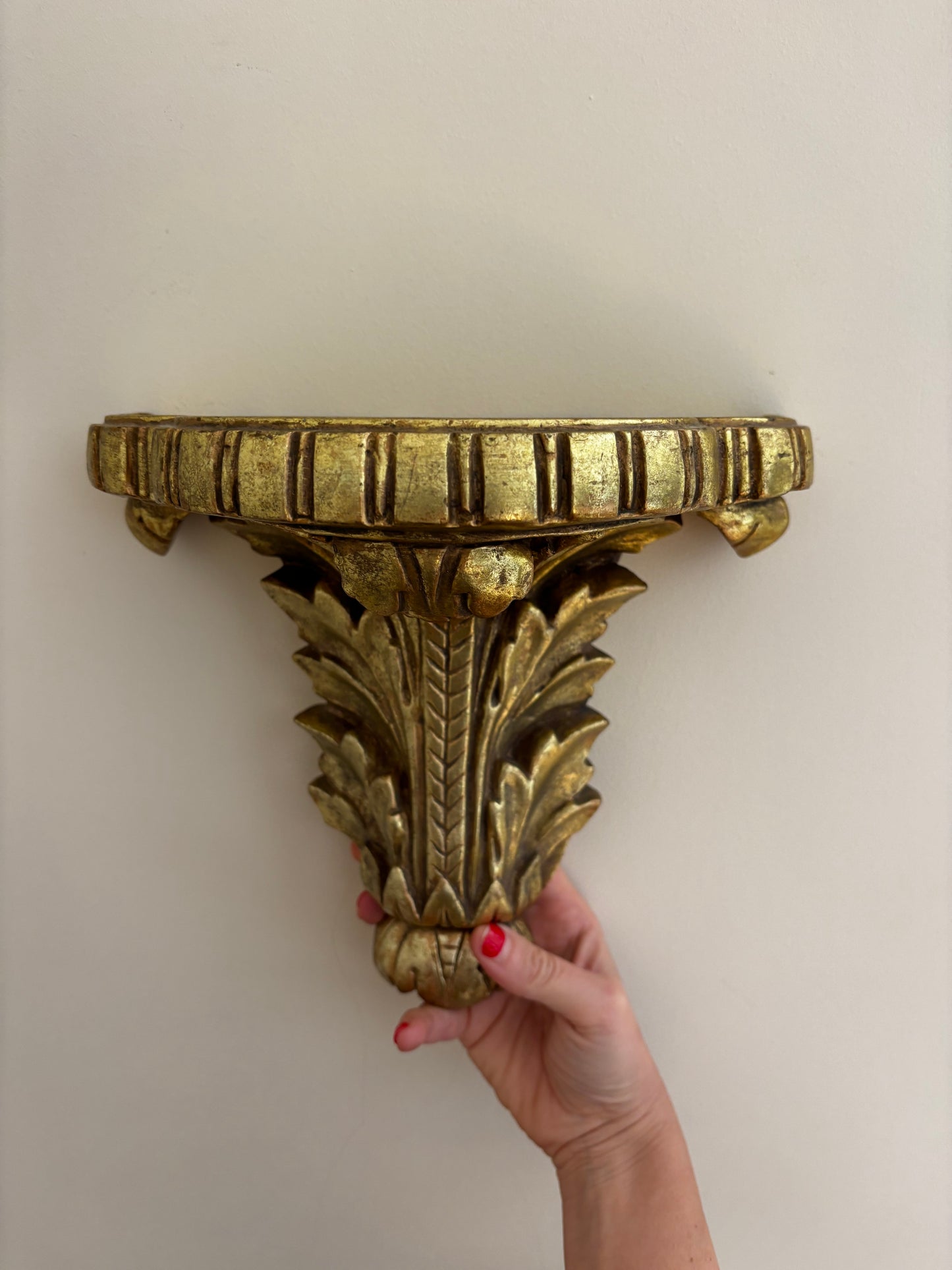 Ornate Acanthus Leaf Wall Shelf