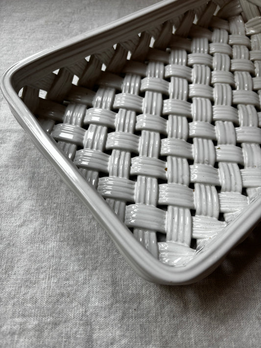 Ceramic Basketweave Tray