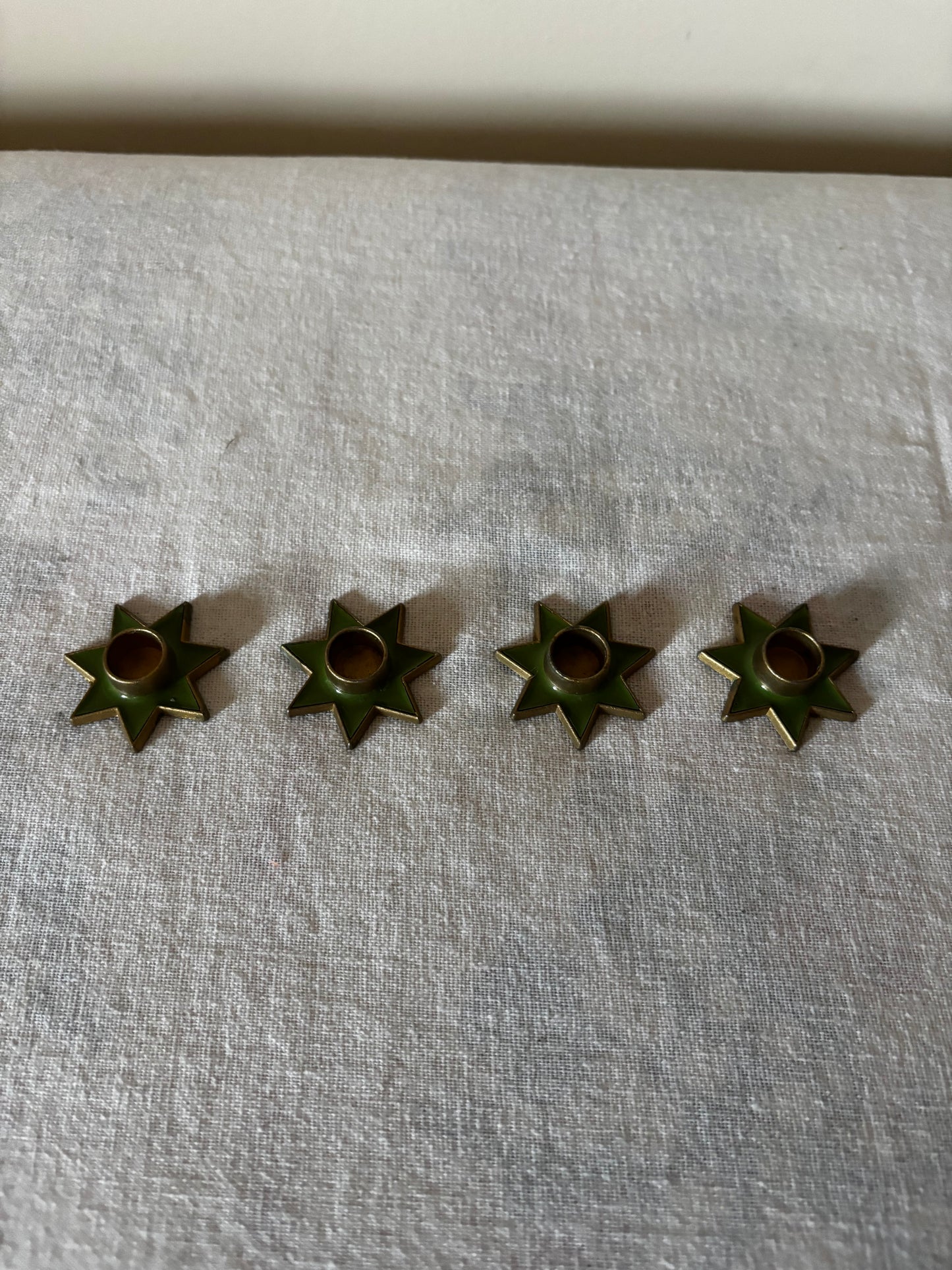 Set of Four Scandinavian Star Candleholders