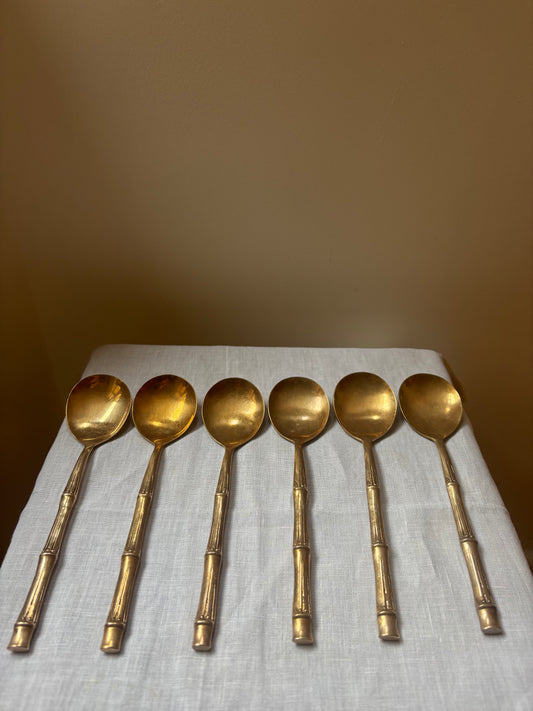 Bamboo-Effect Soup Spoons