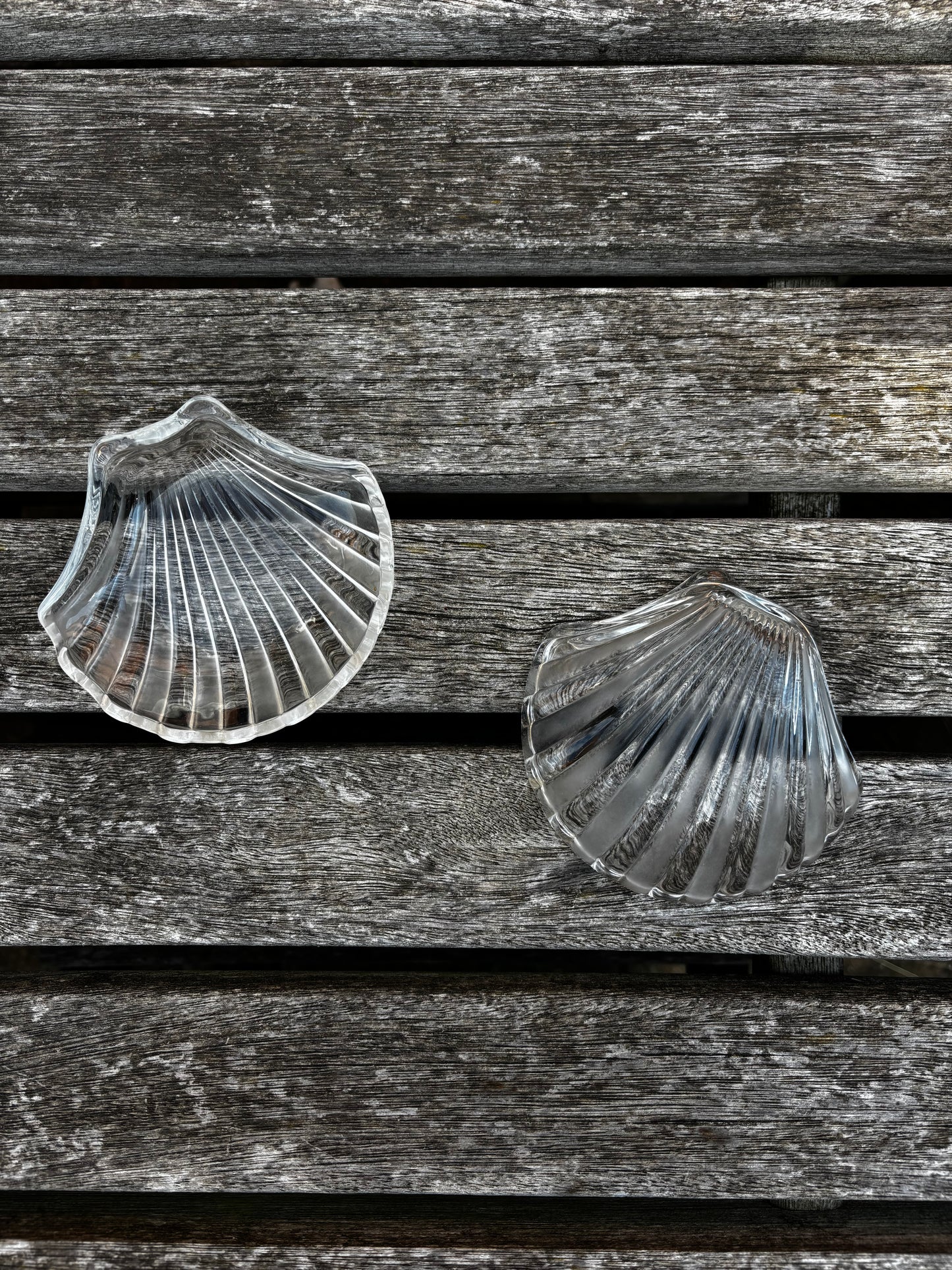 Pair of Pretty Japanese Glass Shells