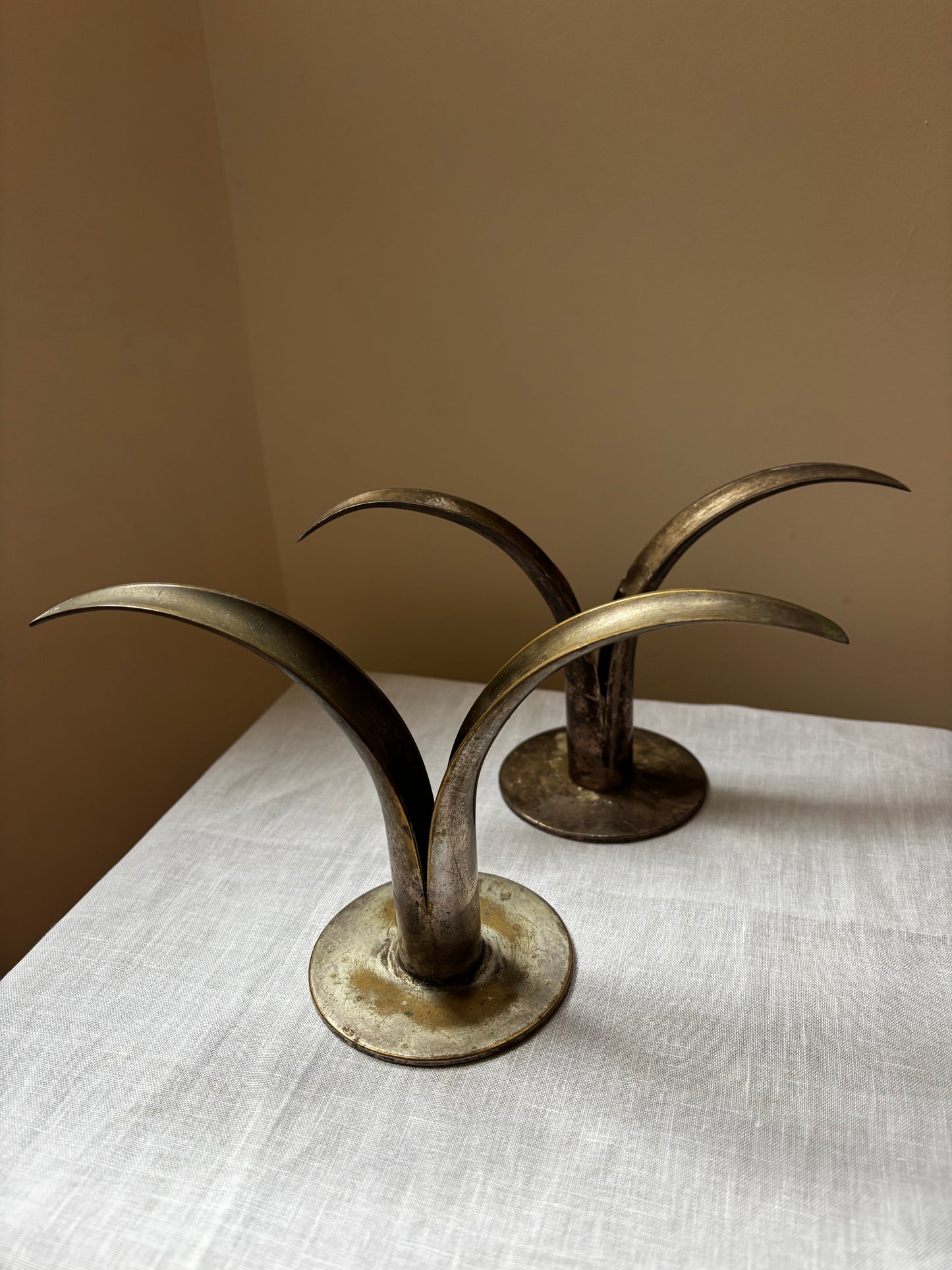 Pair of Mid-Century Swedish Candle Sticks