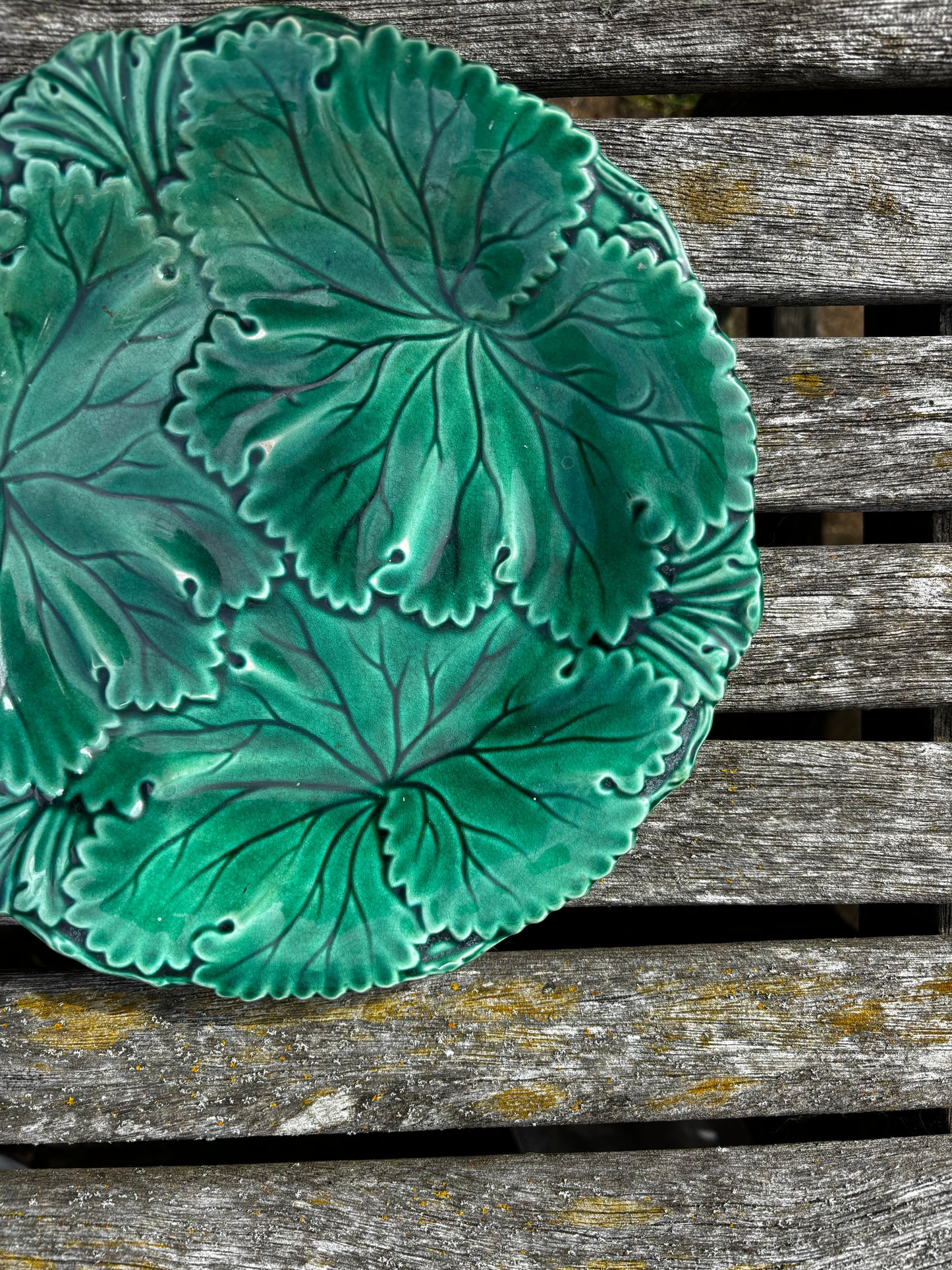 Copeland Majolica Leaf Plate