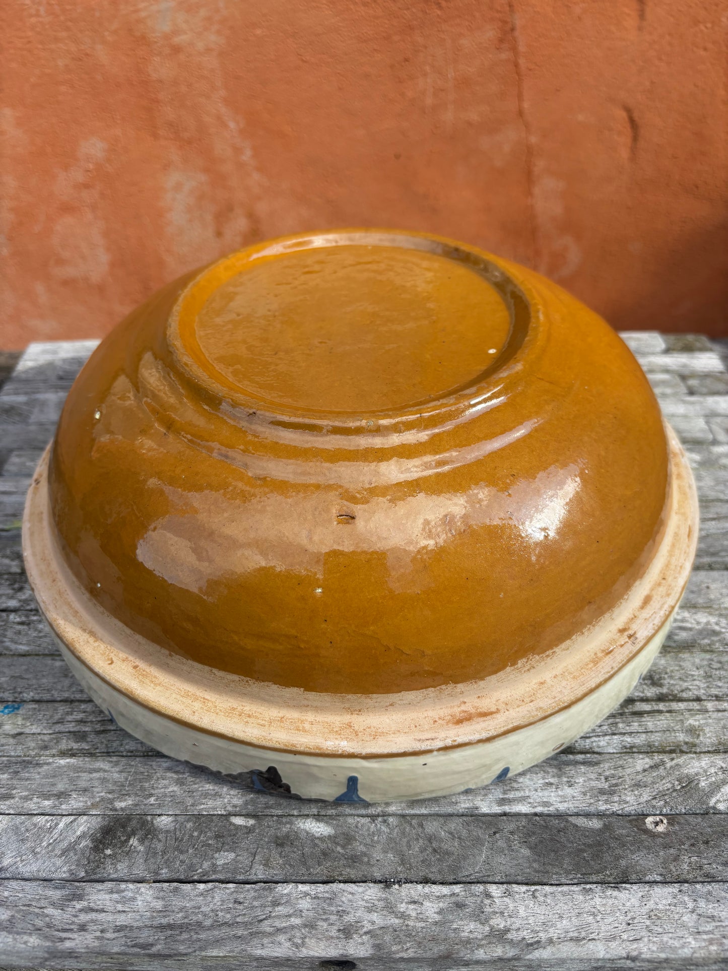 Slipware Glazed Terracotta Bowl