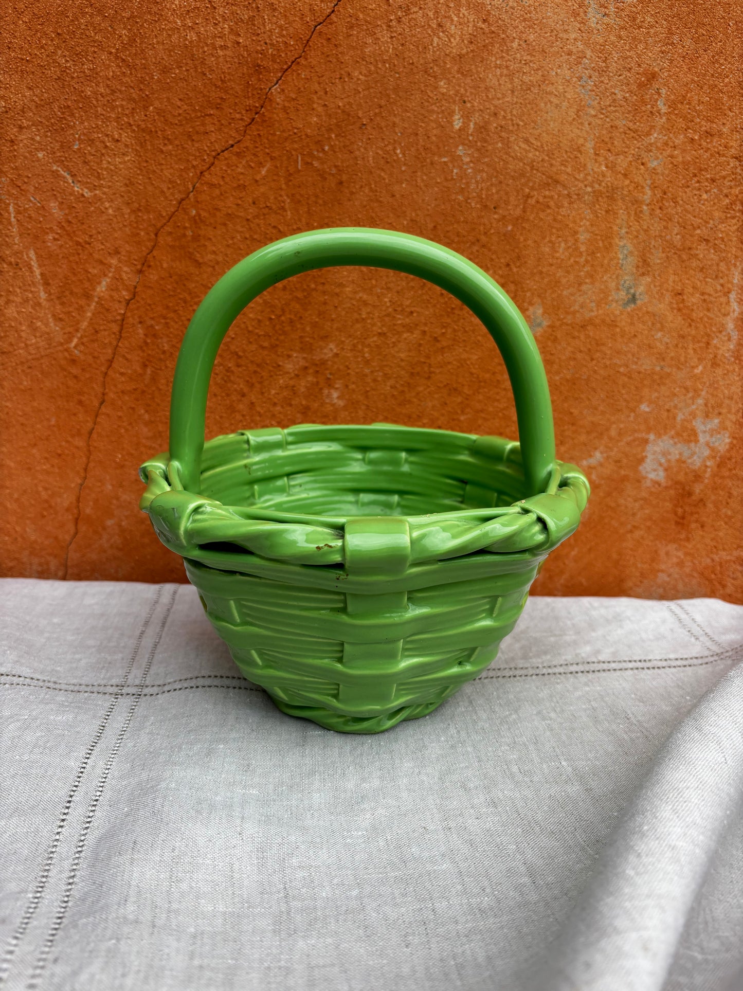 Spanish Latticework Pottery Basket