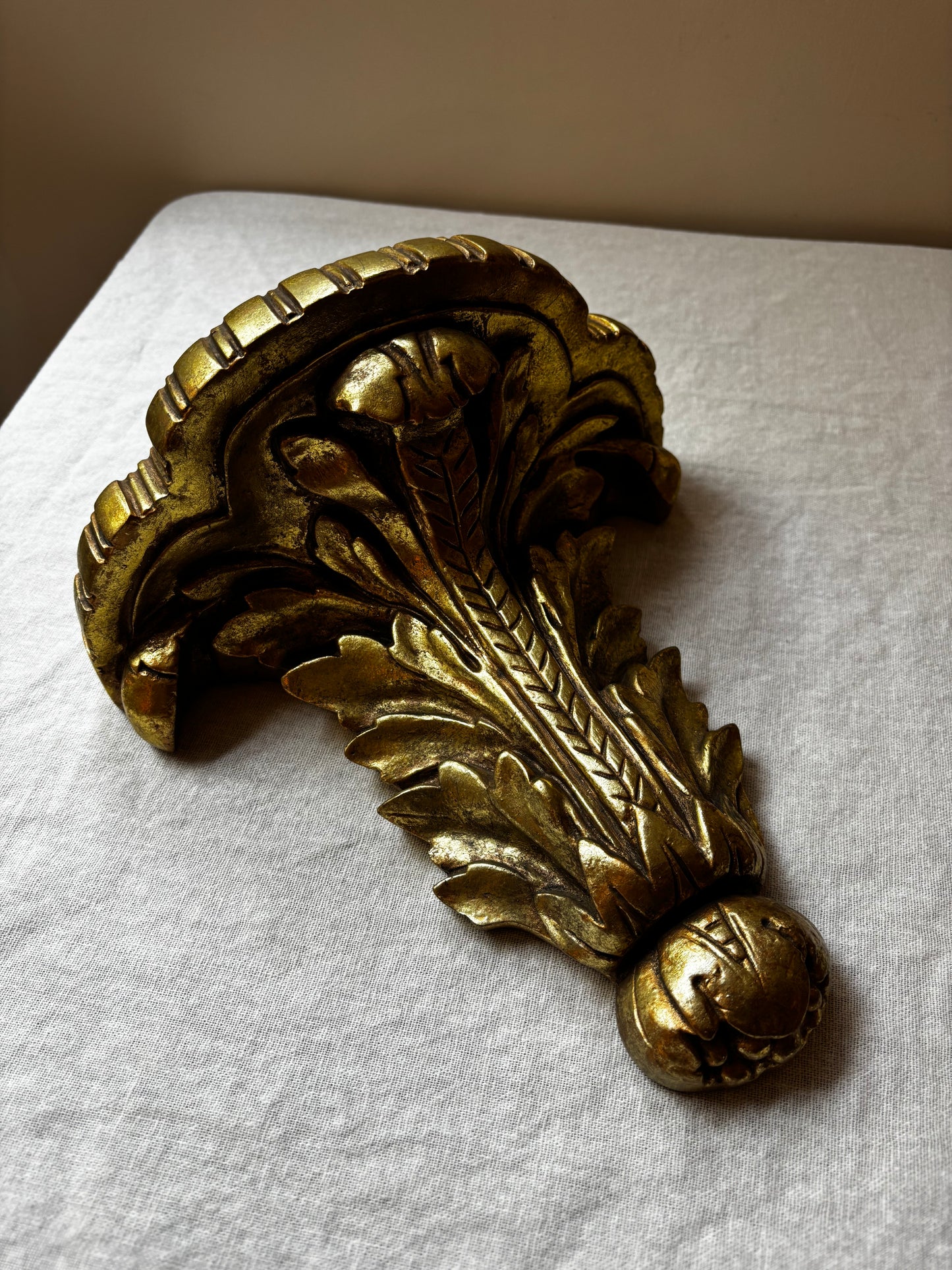 Ornate Acanthus Leaf Wall Shelf