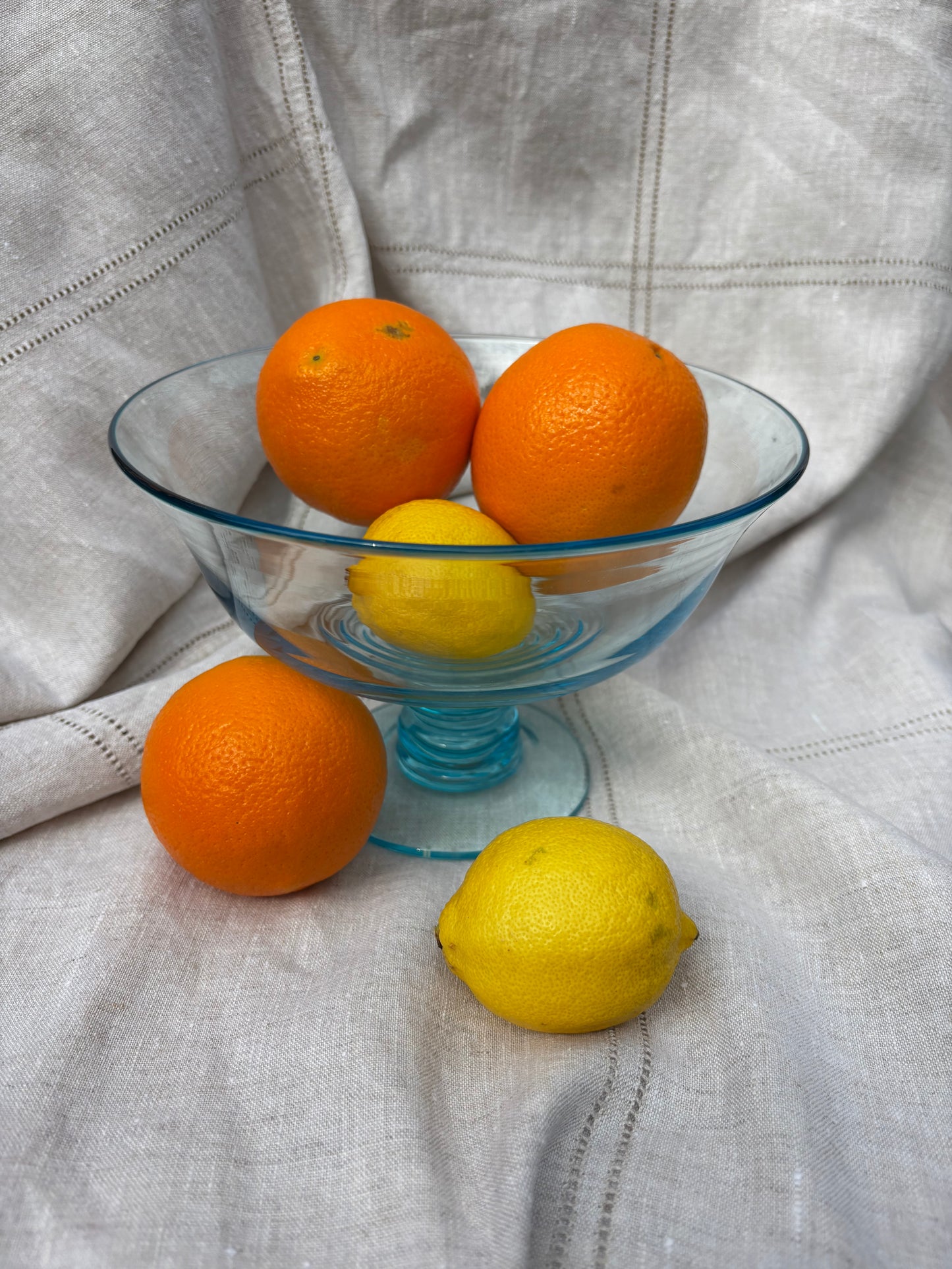 Stuart Stratford Deco Glass Bowl in Aqua