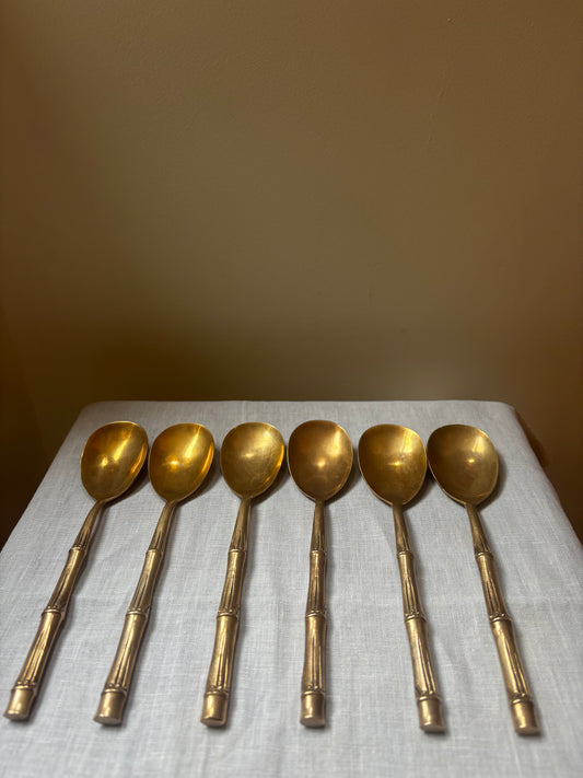 Bamboo-Effect Dessert Spoons
