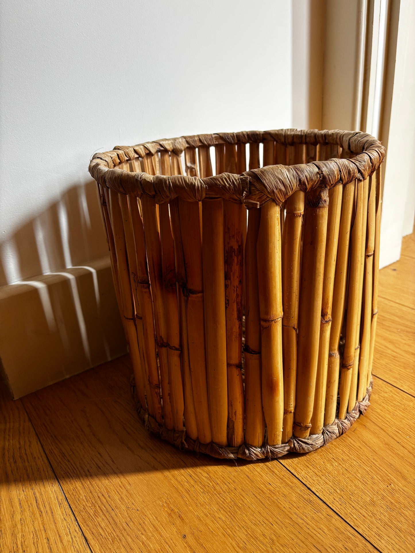 Bamboo Effect Waste Paper Basket