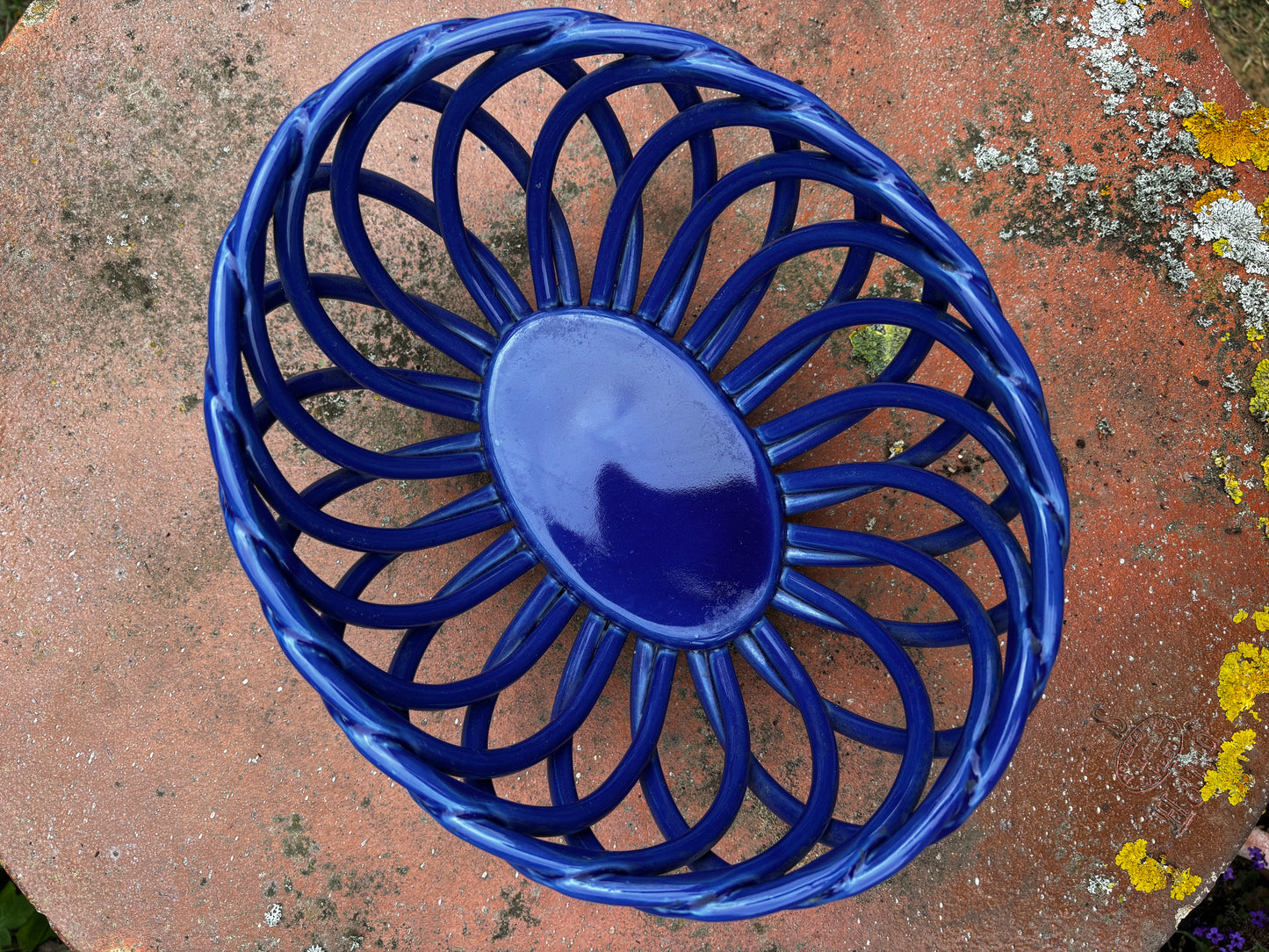 Blue Ropework Pottery Bowl