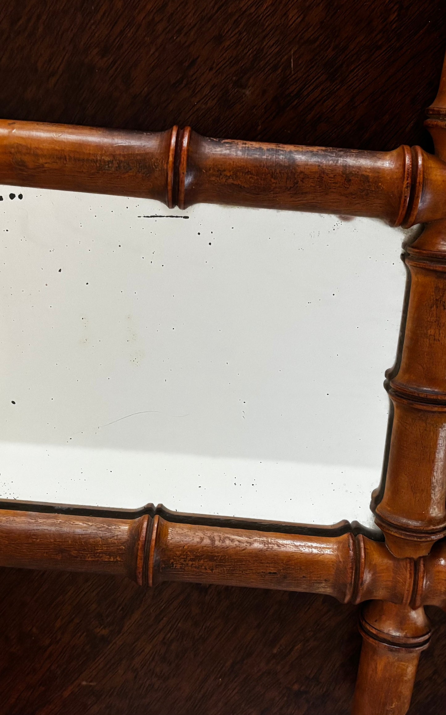 French Faux Bamboo Mirror