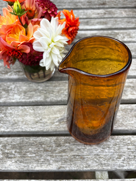 Whitefriars Amber Glass Cocktail Jug