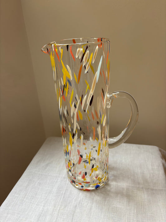 Tall Splatter Glass Jug