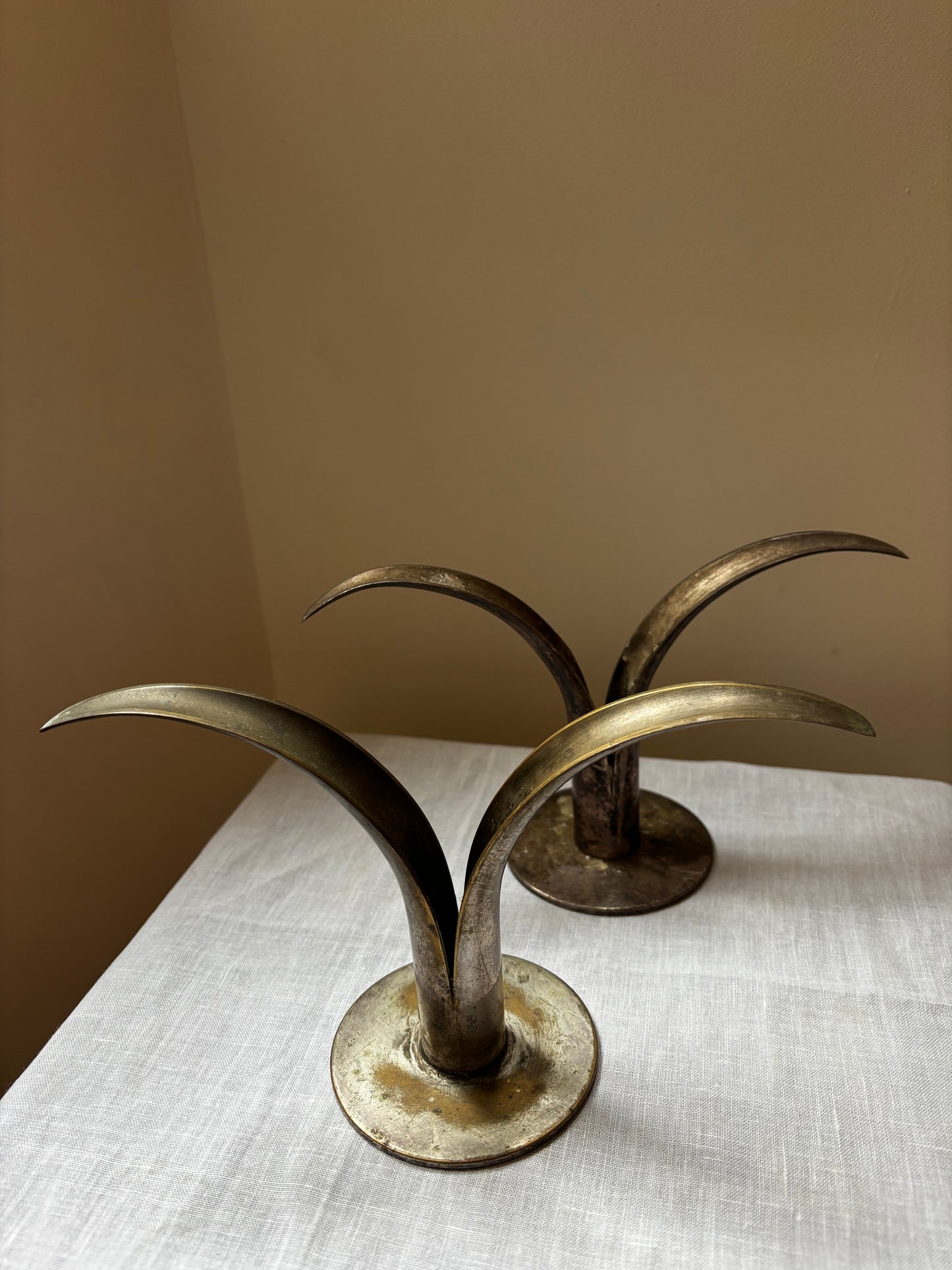 Pair of Mid-Century Swedish Candle Sticks