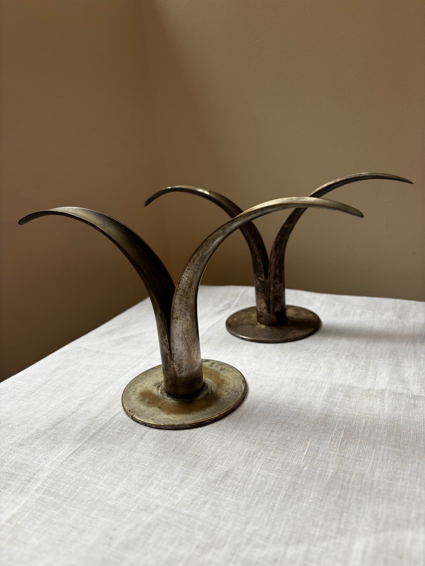 Pair of Mid-Century Swedish Candle Sticks