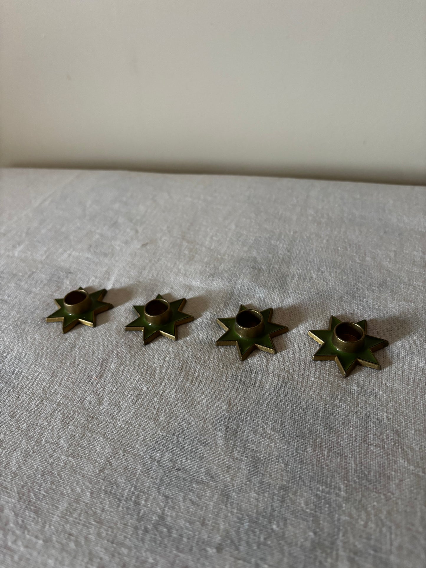 Set of Four Scandinavian Star Candleholders