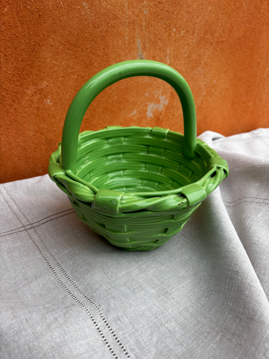 Spanish Latticework Pottery Basket