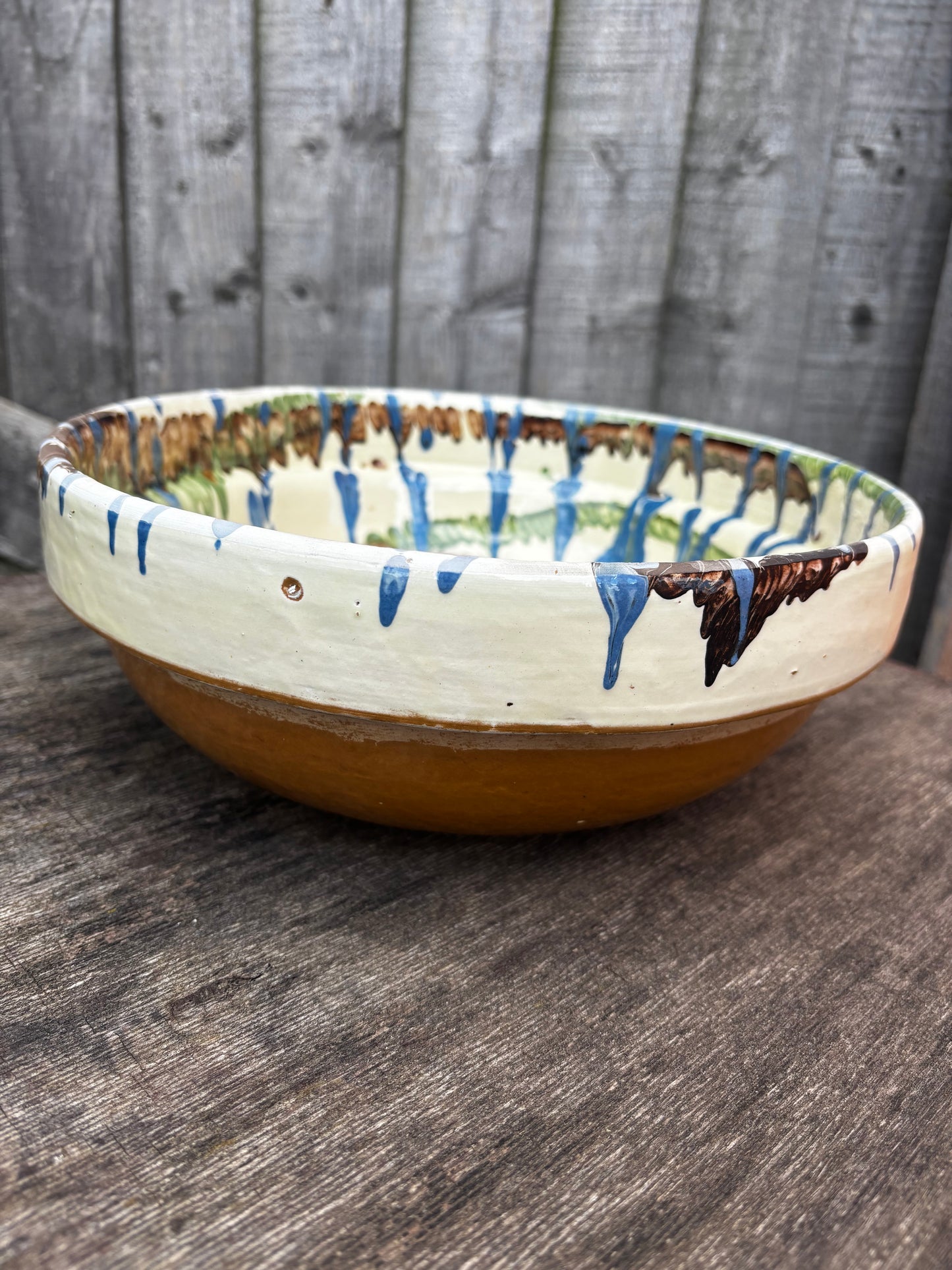 Slipware Glazed Terracotta Bowl