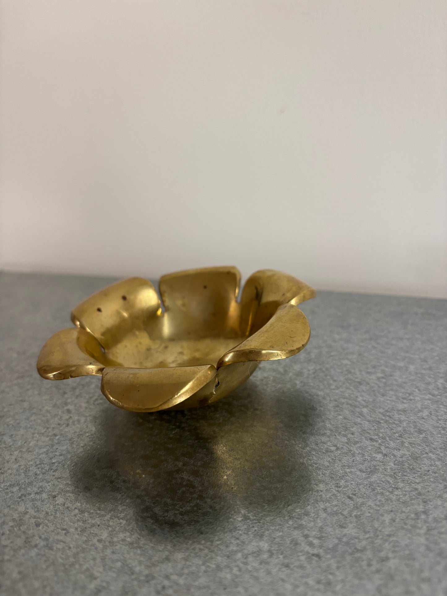 Flower Shaped Heavy Brass Ashtray