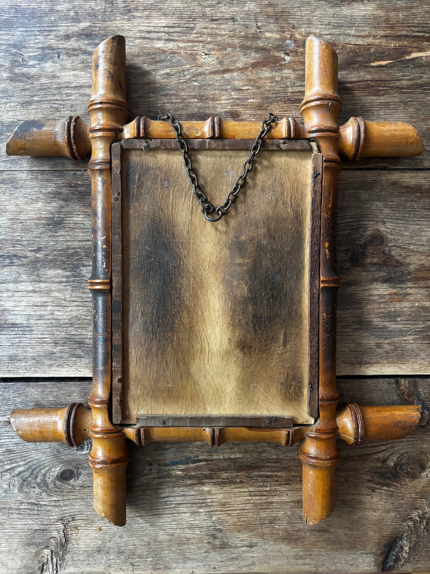 French Faux Bamboo Mirror